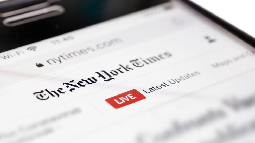 the new york times on a mobile phone